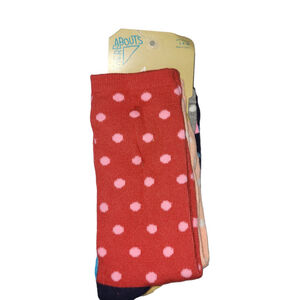 Girls There Abouts Socks, Red, L 4-10